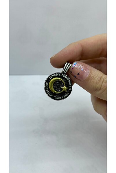 Selen’S Gümüş Kadın Özel Erkek Ay Yıldız Gümüş Kolye Ucu