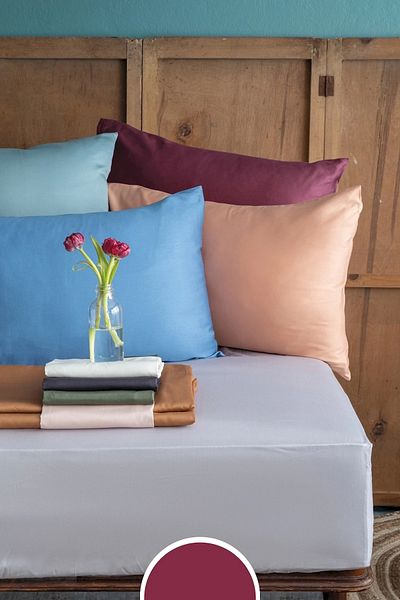 İssimo Simply Cherry Rot Cotton Satin Fitted Set 120*200/50*70(1)