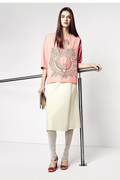 Escada Sport Tie Midi Length Wool Double Breasted Skirt
