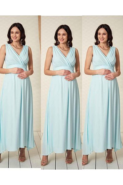 LİYACA Rochie de hamster gravidă pentru gravidă - Rochie de seară pentru fotografiere