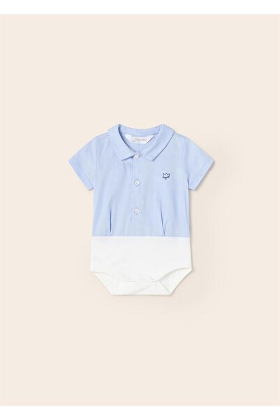 MAYORAL Yenidoğan Erkek Bebek Alttan Çıtlı Gömlek