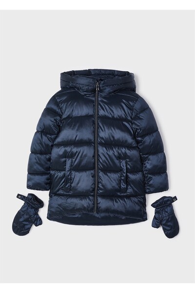 MAYORAL Kız Çocuk Eldivenli Yumuşak Kışlık Mont