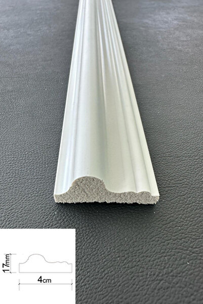 DİECOR Dekoratif Boyanabilir 1 Adet 4 Cm Eğimli Polistren Duvar Çıtası