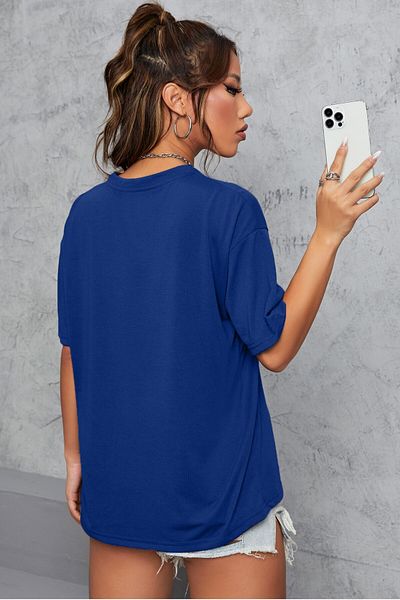 MODAGEN Tricou oversize cu imprimeu New York, unisex, albastru