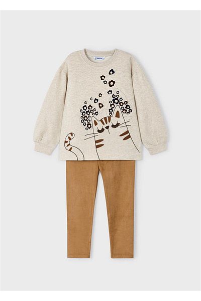 MAYORAL Girl's Suede Tights Sweat Set