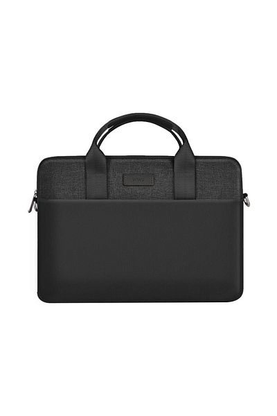 WIWU WiwuMinimalistDesign Black WaterproofLaptopBag with Shoulder Strap - 14-15.6 Inch