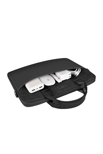 WIWU WiwuMinimalistDesign Black WaterproofLaptopBag with Shoulder Strap - 14-15.6 Inch