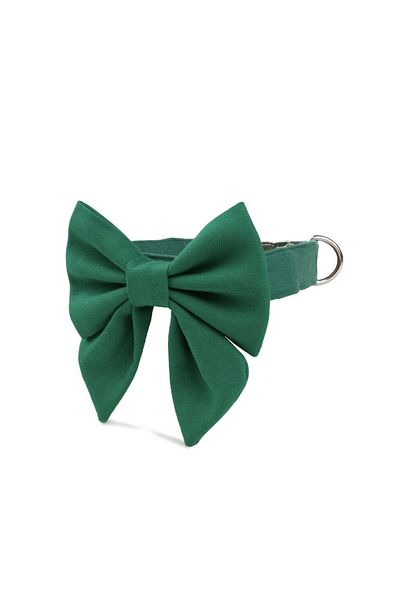 Lusi Doog Green Dog Collar with Bow Tie Special for Female Dogs