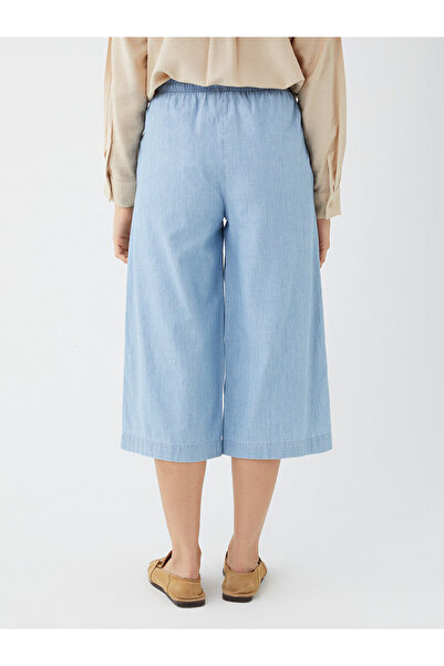 LC Waikiki Dámské rovné džíny Capri s elastickým pasem