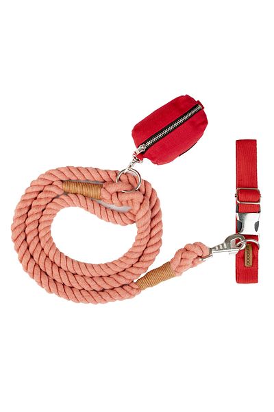 Lusi Doog Dog Collar, Travel Rope and Poop Bag Set