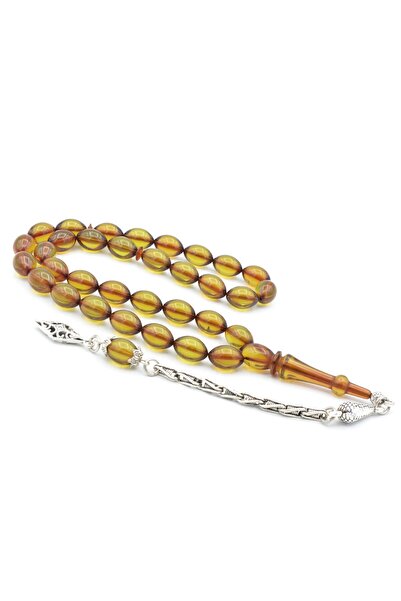 Murty99 Sistem placat cu argint Beyzi Cut Green Crimping Amber Tasbih
