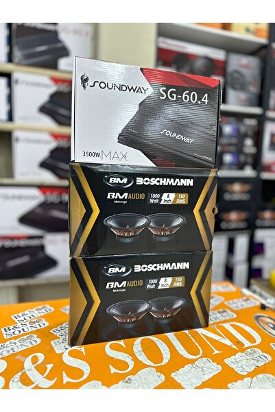 Boschman 4 adet 20 cm midrange 900 wat 150 rms 3500 war 4 kanal anfi