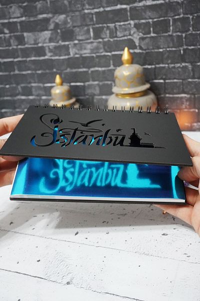 markcat Caiet de planuri din lemn Istanbul - Agenda - Planificator săptămânal (CULOARE LEMN NEGRU) A5
