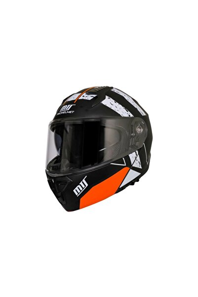MTS M 966 V2 Çene Açılır Kask Orenge Gözlüklü