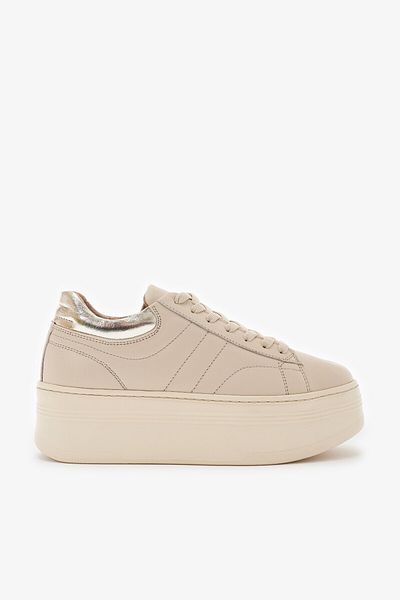 Louis Cardy Γυναικεία αθλητικά παπούτσια Jada Beige από γνήσιο δέρμα