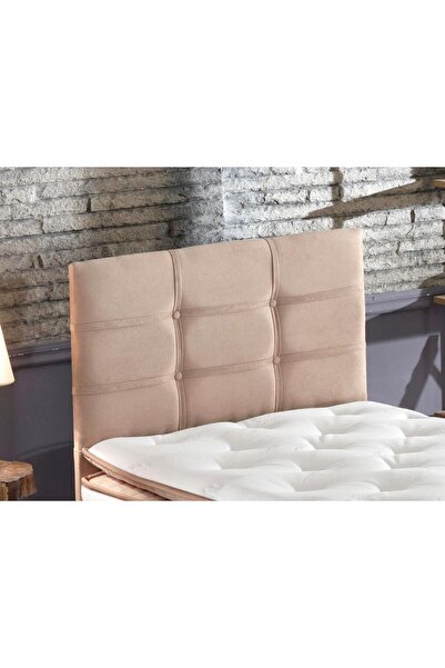 Niron Yatak Polo Tek Kişilik Yatak Başlığı - 90 Cm Sütlü Kahve Kumaş Başlık