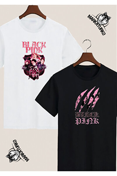 MarkaTurko Special Design - BLACK PINK Children's T-Shirt Set of 2
