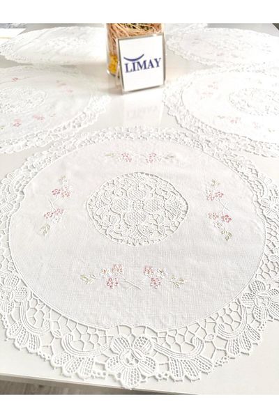 LİMAY 2-Piece American Serve - 40cm - Lace Embroidery Looking 1stClass Pvc