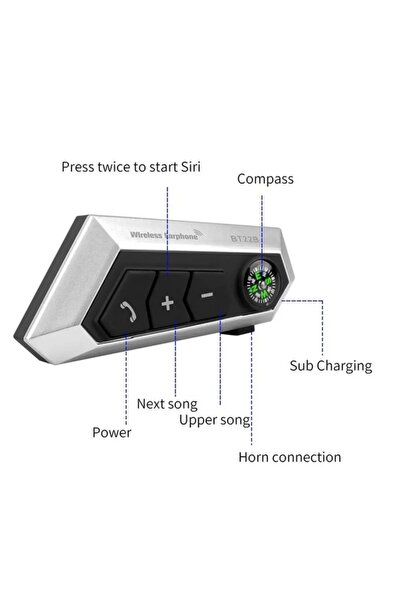 resolut BT22B Motosiklet Bluetooth Kulaklık Kask Intercom Iki Sürücü Için Bağlantı Interkom Eşleştirme