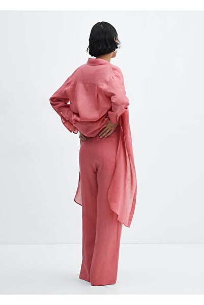 MANGO Woman Yüksek belli wideleg pantolon