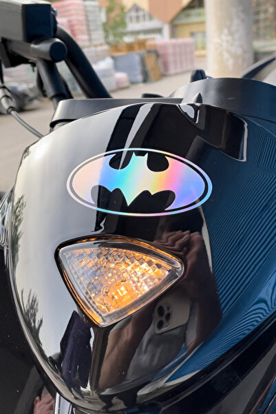 Banxtre Dekoratif Hologramlı Batman Logo Sticker Araba-Motor için Etiket 8CMX4CM (1 Adet)