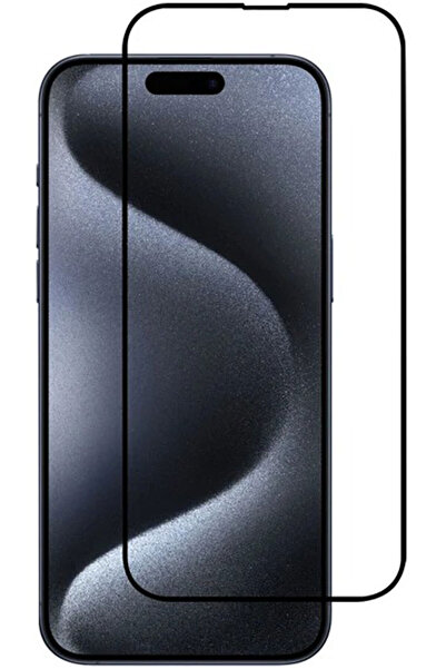 CEPSTOK Apple iPhone 15 Pro Max Kırılmaz Cam 5d Tam Kaplayan 9h Temperli Ekra...