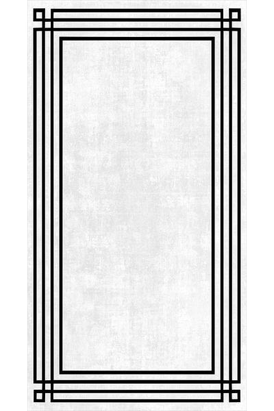 df home 8062 Model Digital Printed Cutting Mat - Washable Non-Slip Base and Entrance Carpet
