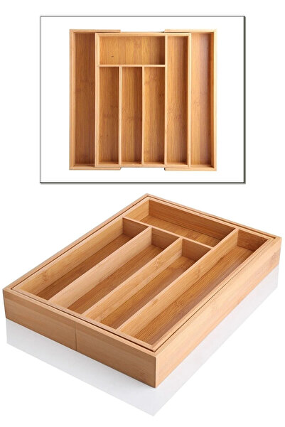 Lizzy Bambu Açılır Bölmeli Çekmece İçi Kaşıklık