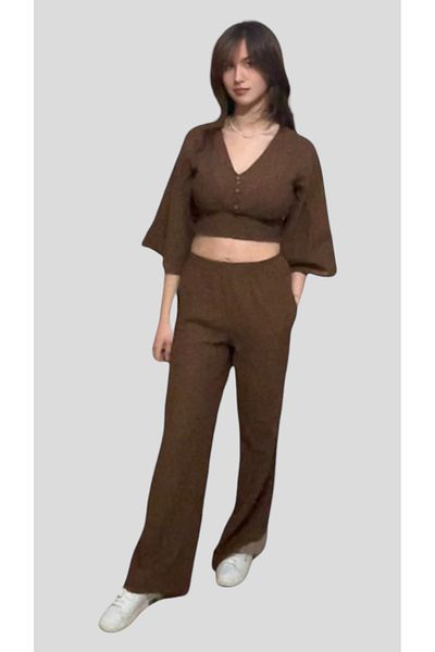 Bisou BUTTONED BLUZ PANT SET
