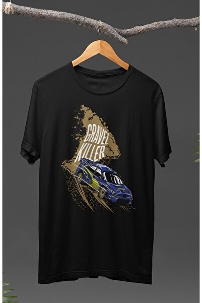 Fuddy Moda Unisex Gravel Killer Brzi i žestoki trkački auto Štampano T-shirt,...