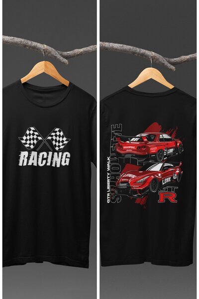Fuddy Moda Unisex Nissan GTR Liberty Walk Back Štampano T-shirt, majica na te...