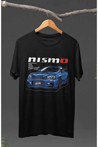 Fuddy Moda Tricou imprimat unisex Nismo Nissan Skyline GT-R34, tricou cu tema...