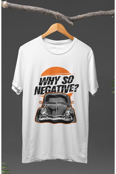 Fuddy Moda Unisex Majica sa temom automobila "Zašto tako negativno" Vosvos Št...