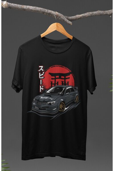 Fuddy Moda Μπλουζάκι με στάμπα Unisex WT Subaru STI, Μπλουζάκι με στάμπα με θ...