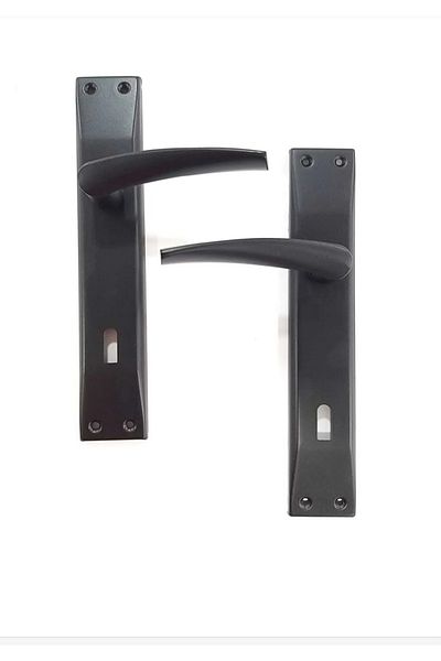 ARON (7 SET) STAINLESS MIRRORED BRAWO (ROOM TYPE) MATTE BLACK DOOR HANDLE ALUMINUM / STEEL
