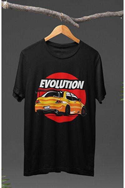 Fuddy Moda Unisex žuta Mitsubishi Evolution Štampano T-shirt majica sa temom ...