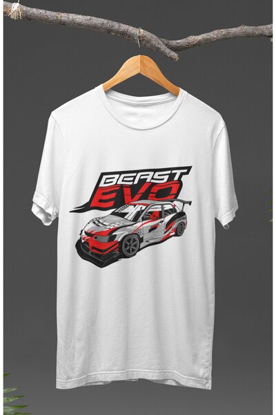 Fuddy Moda Unisex Mitsubishi Beast Evo Štampano T-shirt , majica sa temom aut...