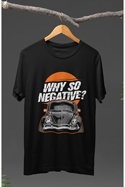 Fuddy Moda Unisex Majica sa temom automobila "Zašto tako negativno" Vosvos Št...
