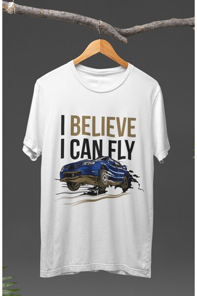Fuddy Moda Unisex Subaru I Believe I Can Fly Štampano T-shirt , majica na tem...