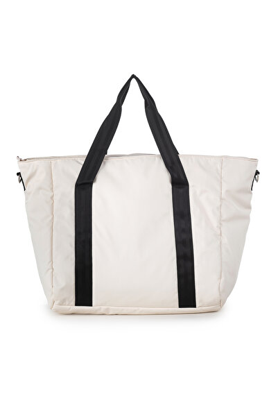 ICONE BAG Μπεζ Χρώμα Icone Yoga and Pilates Gym Bag - Μπροστινή τσάντα με κορδόνι, τσέπη και φερμουάρ