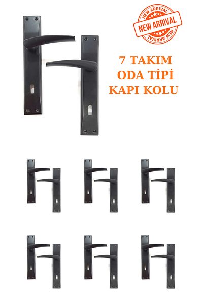 ARON (7 SET) STAINLESS MIRRORED BRAWO (ROOM TYPE) MATTE BLACK DOOR HANDLE ALUMINUM / STEEL
