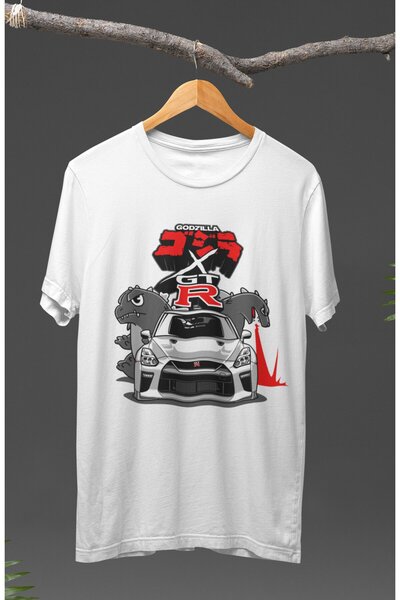 Fuddy Moda Unisex Nissan R35 Godzilla Štampano T-shirt , majica sa temom auto...