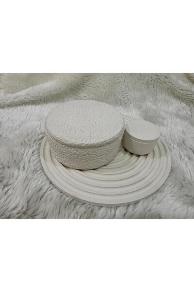 Tepsili Vanilya Kokulu Soya Wax Mum Seti