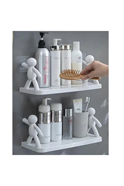 BarkoFix Kendinden Yapışkanlı Craft Banyo Rafı Tarz Baharatlık Rafı Organizer...