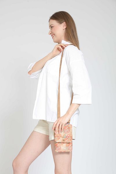 Street Bag Geantă de umăr etnică Roza - Utilizare zilnică în călătorie, geantă mică pentru telefon