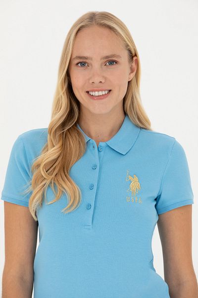 U.S. Polo Assn. Women's Turquoise Polo Collar T-shirt ARIEN CLOTHING