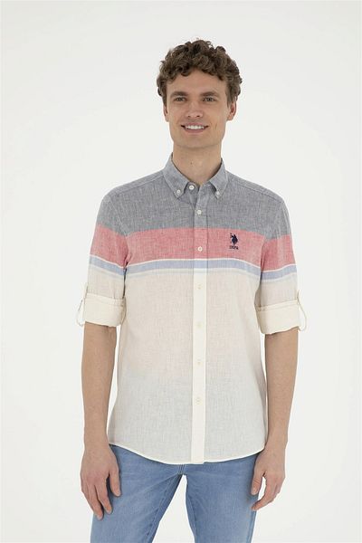 U.S. Polo Assn. Men's Red Long Sleeve Shirt ELIFFU BUTIKHOME