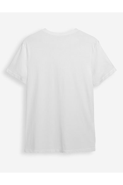 Trendyol Collection Άσπρο μπλουζάκι με στάμπα Far East - κανονική κοπή TMNSS24TS00236
