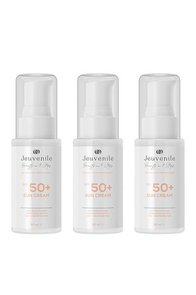 Jeuvenile كريم حماية عالية من الشمس بعامل حماية من الشمس SPF 50+، عبوة من 3 قطع