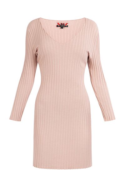 myMo Rocks Kleid Aus Rippstrick